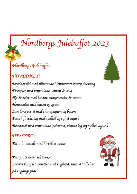 Nordbergs Julebuffet 2023