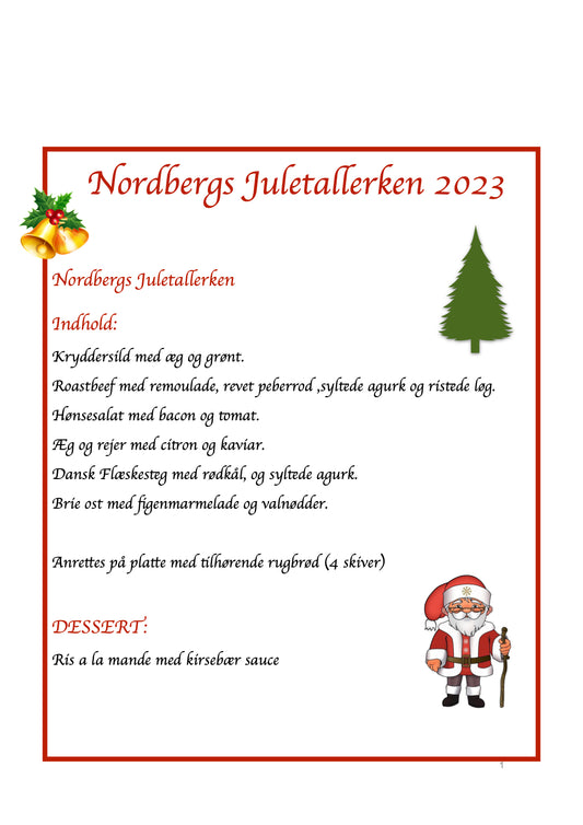 Nordbergs Juletallerken 2023