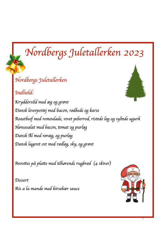 Nordbergs Juletallerken 2023 med Ål