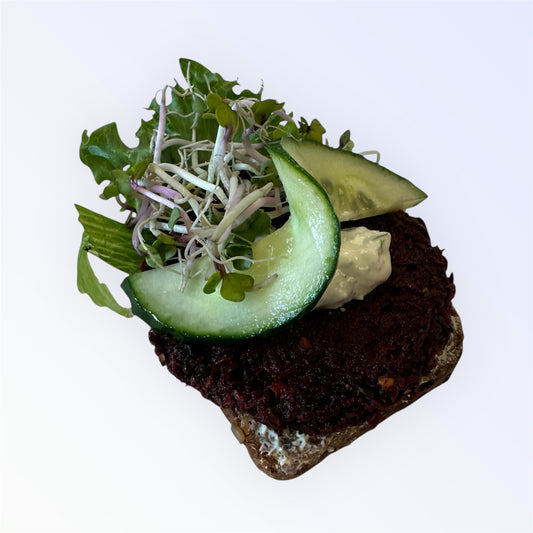 Krydret rødbede bøf (Vegetarisk) skal bestilles dagen før