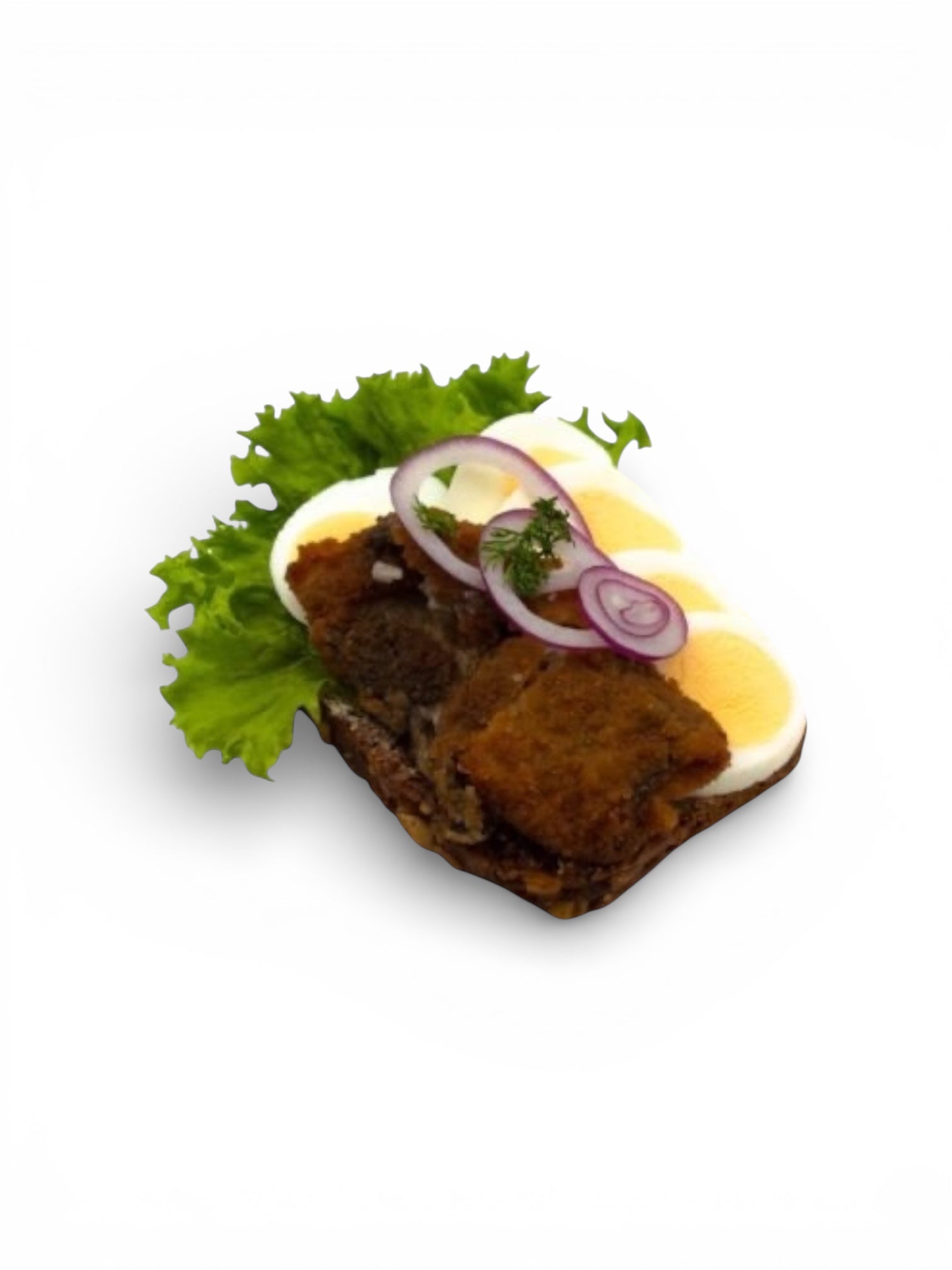 Stegtsild med æg, rødløg og dild på solsikkerugbrød