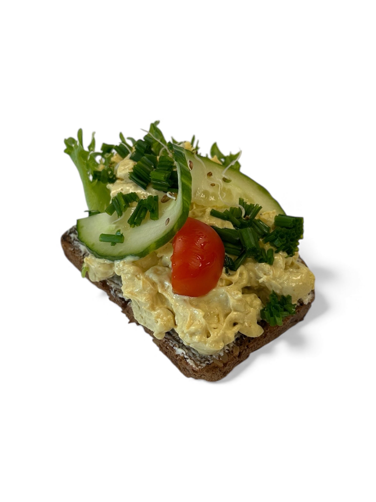 Dansk karry salat, agurk & tomat